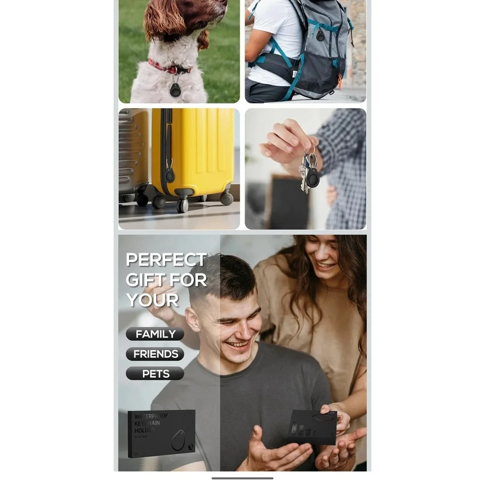 Android Air Tags 4-pack And 4-pack Of Keychain Holders NEW Never Opened